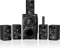 Bobtot Home Theater Sound System 5.1 Surround Sound Systems - 1400 Watts Peak Power 12" Subwoofer Strong Bass 5.1 Wired Home Audio Stereo Sound with Bluetooth ARC Optical Input for TV