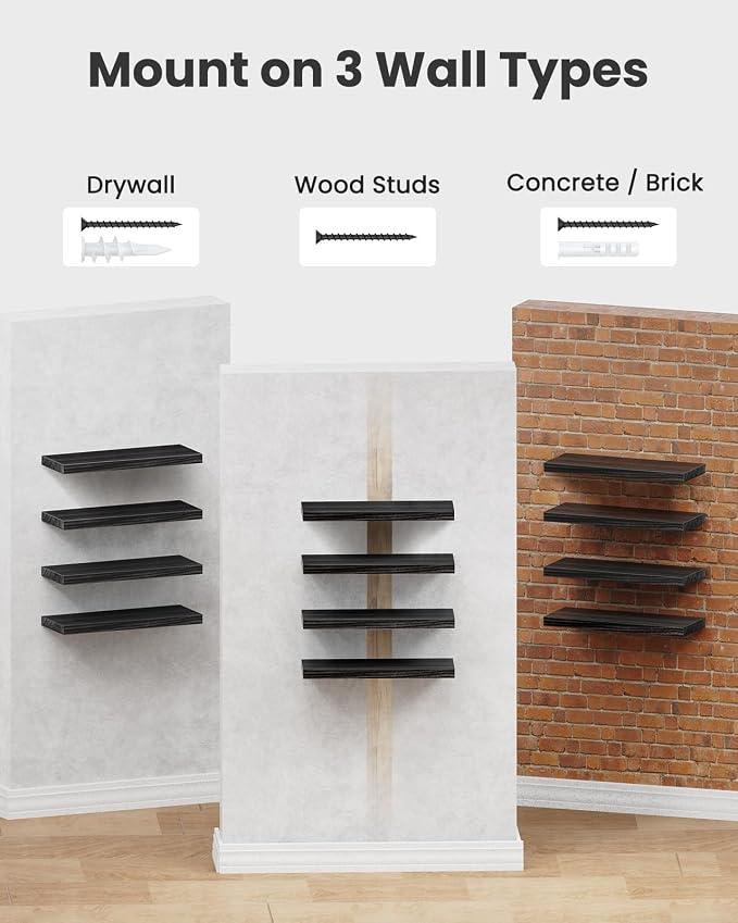 Amada Paulownia Wood Floating Shelves - Image 5
