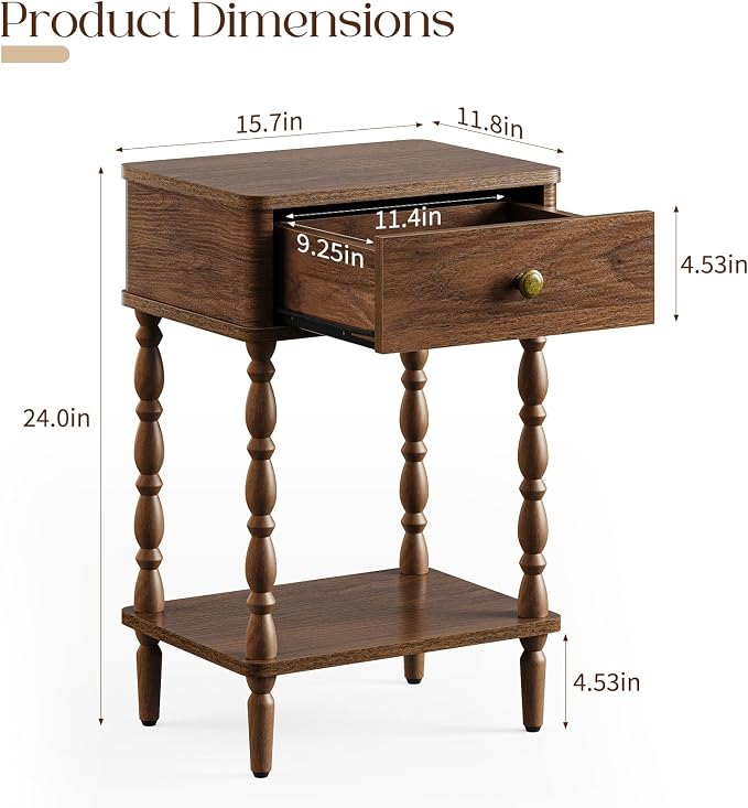 Yoobure Small Side Table with Drawer - Image 2