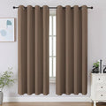 CUCRAF Khaki Blackout Curtains 63 inch Length 2 Panels Set, Room Darkening by CUCRAF