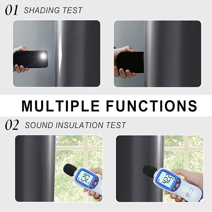 XWZO 100% Blackout Curtains 95 Inches Long - Image 4