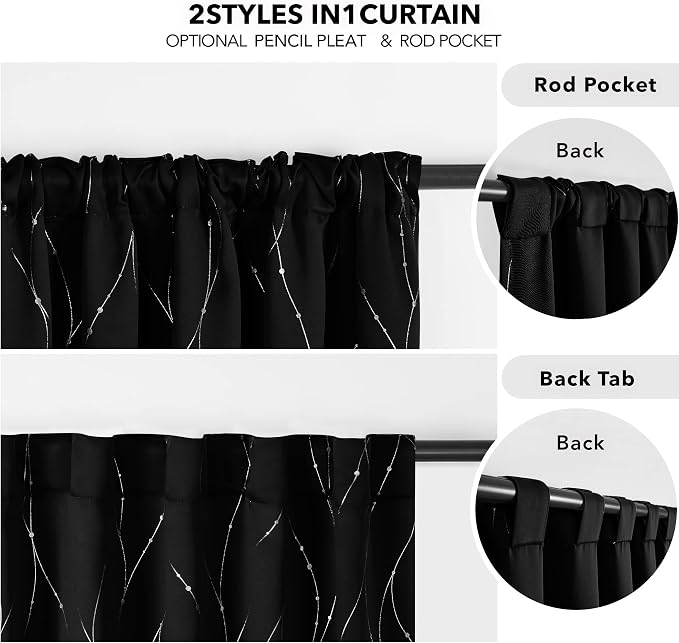 Deconovo Blackout Back Tab Curtains - Image 5