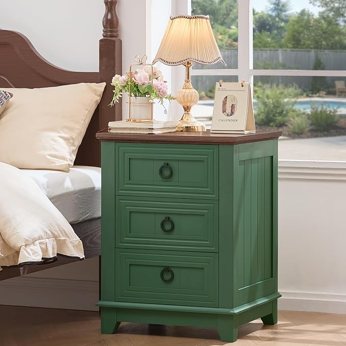 Joaxswe Farmhouse Nightstand Set 2 - Image 2