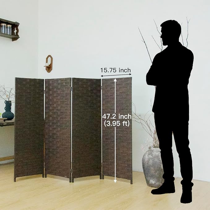 4 Panel Short Room Divider Screen - Image 5