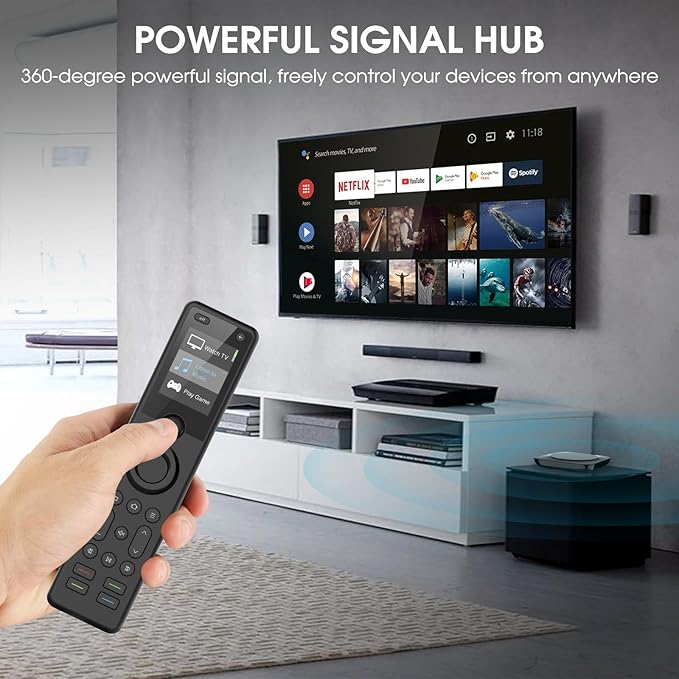 SofaBaton X1 Universal Remote with Hub and App, All-in-One Smart Universal Remote Control with Customize Activities, Control Up to 60 IR/Bluetooth/WiFi Devices
