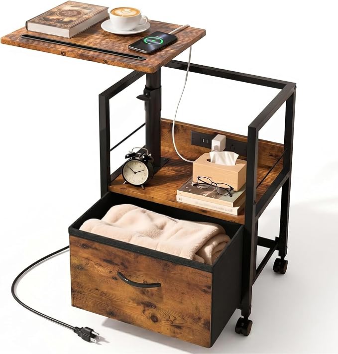 Faesun Swivel Lift Top Nightstand by Faesun