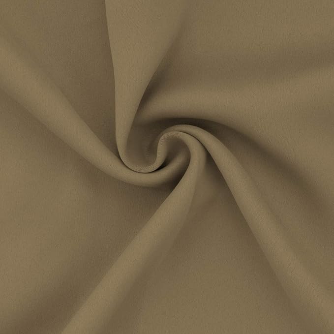 Easy-Going Thermal Grommet Blackout Curtains, 2 Panels 52x63 in, Tan | Washable - Image 6