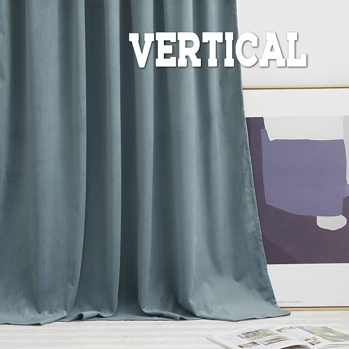 RYB HOME Velvet Curtains 80 inches Long - Image 4