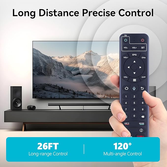 ZWP V2 Pro Replacement Voice Remote Control fit for vSeeBox V1 Pro / V2 Pro/Elite/ V1 Max, for OctaStream Elite Max Android TV Box Elite-3