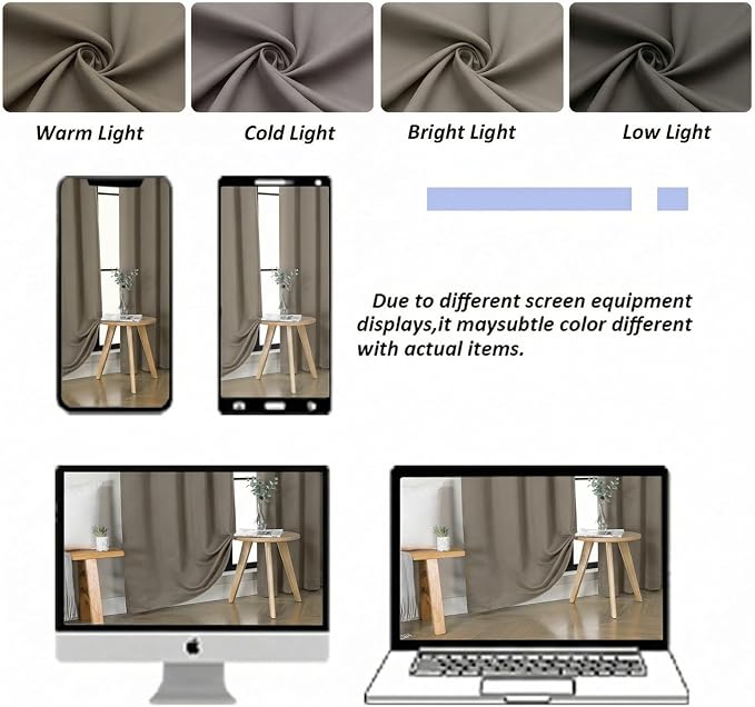 Simplebrand Ava Latte Short Blackout Curtains - Image 8