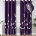 Purple Blackout Curtains for Sliding Door by ESTELARTEXTILER