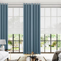 KOUFALL Blue Blackout Curtains 96 Inches Long by KOUFALL