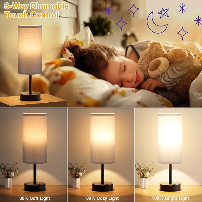 Dicoool Bedside Table Lamp for Bedroom - Image 3