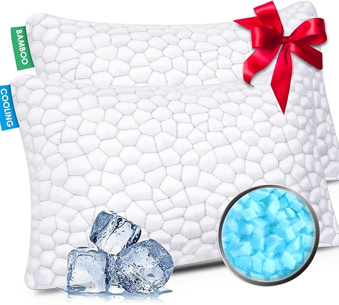 SUPA MODERN Cooling Pillow Standard Size Set of 2, CertiPUR-US Shredded Memory by SUPAMODERN