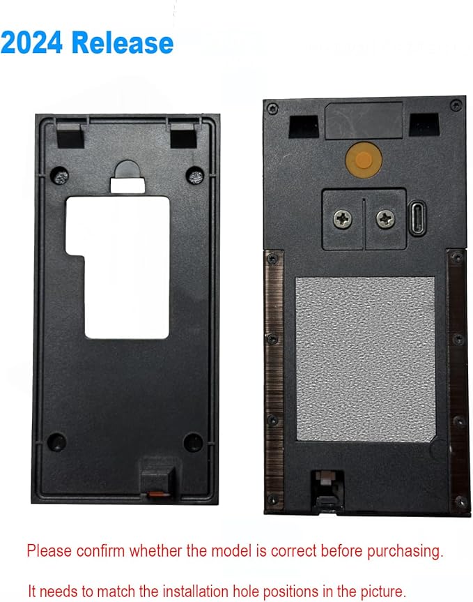 Fansoun Adhesive Video Doorbell Mount for Ring Battery Doorbell(2024 Release) No Drilling Camera Door Mounting Holder Bracket Accessories for Apartments Office Houses (Black)