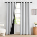 NICETOWN Greyish White 100% Blackout Curtains 84 inch Long by NICETOWN