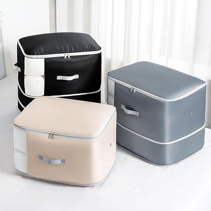 Comforter Storage Bag -130L Large Capacity Blanket Storage Bags 3-Layer Ultra - Image 6