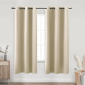KOUFALL Beige Curtains 63 Inch Length by KOUFALL