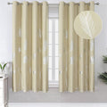 Silver Palm Tree Printed Curtains Light Blocking Curtains Thermal Insulated by ESTELARTEXTILER