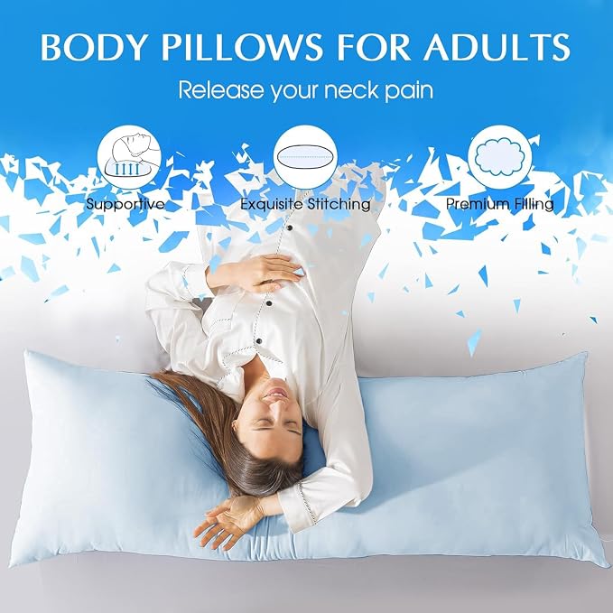 SHOUREN Large Body Pillow, Long Bed Pillow - Image 4