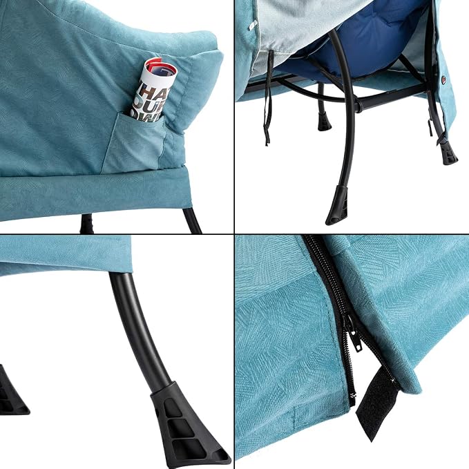 HollyHOME Lazy Chair with Foldable Ottoman, Accent Comfy Lounge Armchair and - Image 7