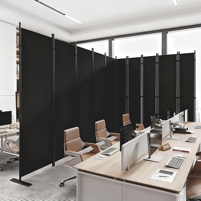 C-Hopetree 10 Panels Room Divider, 6 Ft Tall Indoor Folding Privacy Screen by C-Hopetree