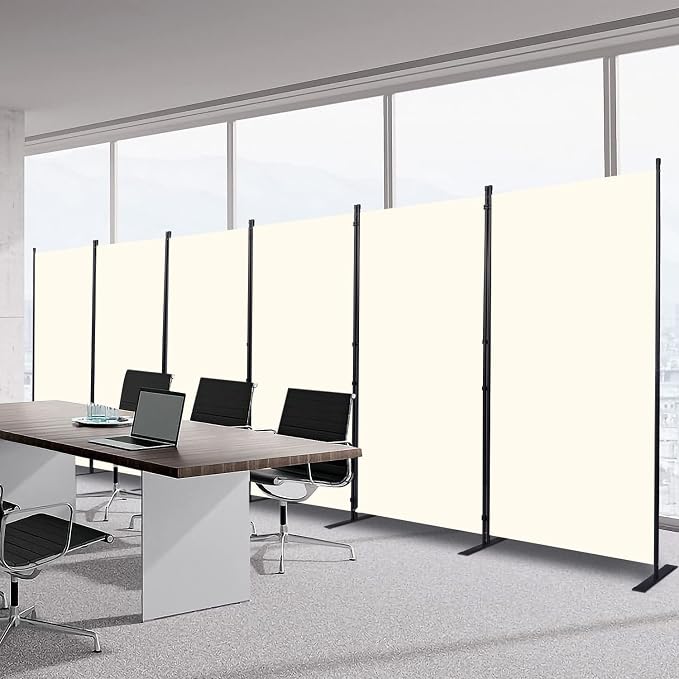 Room Divider 6 Panel-204''Wide, 6FT Room Dividers and Folding Privacy Screen | by HOMSCREENER