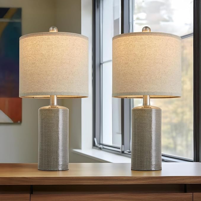 G-SAFAVA 20.25" Small Table Lamps Set of 2 Modern Ceramic Lamps - Image 6
