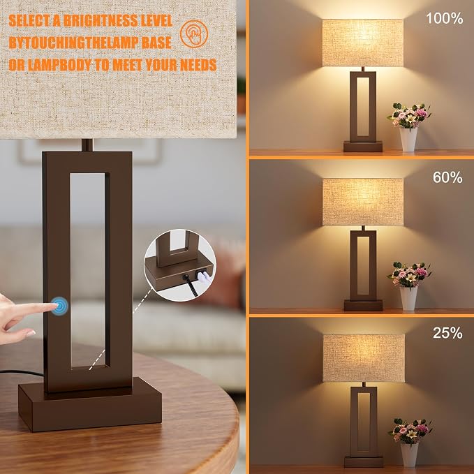 Seealle Bedroom Lamps for Night Stands - Image 3