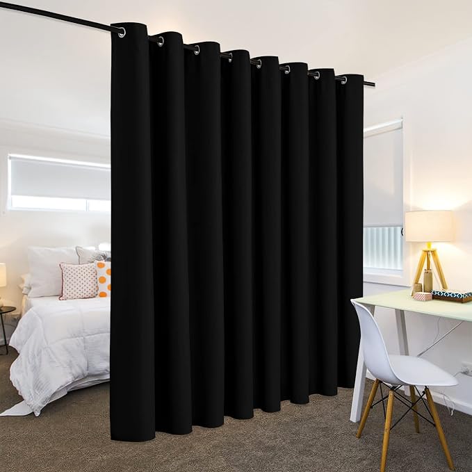 RYB HOME Extra Wide Long Curtain Privacy Office Space Divider Wall Panel | - Image 3