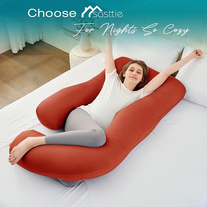 Cooling Pregnancy Pillows for Sleeping, Down Alternative, Removable Cover - Image 5