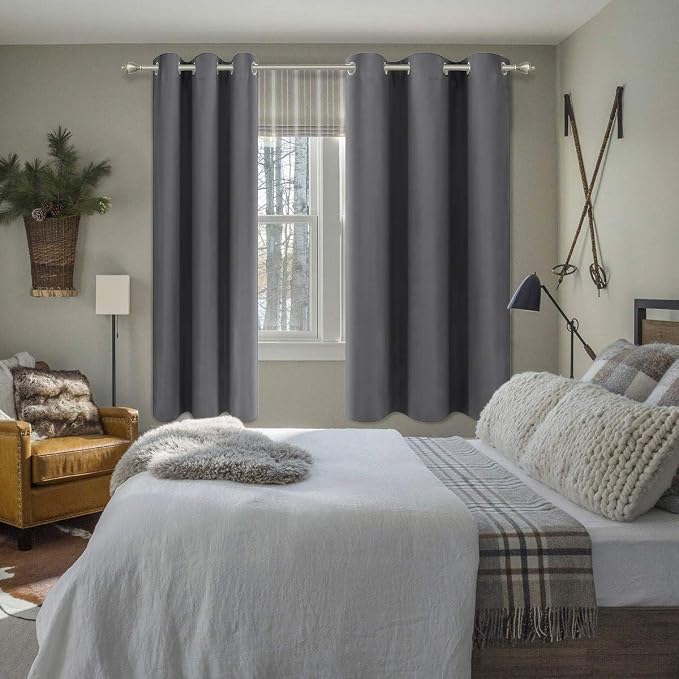 Diraysid Grey Blackout Curtains - Image 2