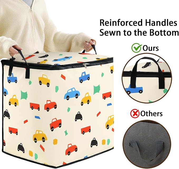 2pcs blanket storage bag for under bed, closet organizers 95L | quilt duvet - Image 4
