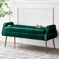 Luxurious End of Bed with den Legs, Bedroom Velvet Upholstered Seat, Comfy by Unknown
