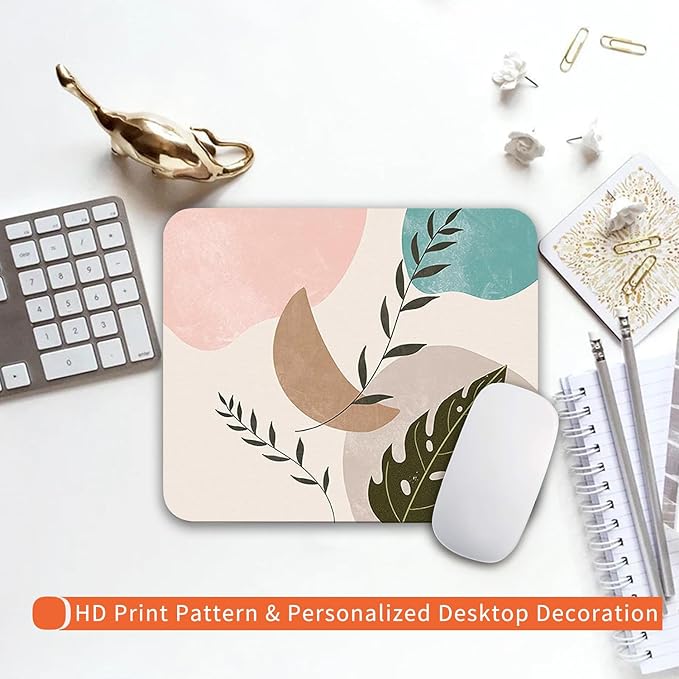 Armanza Square Mouse Pad Abstract Art, Personalized Premium-Textured Custom Mouse Mat Design, Washable Mousepad Cloth, Non-Slip Rubber Base Computer Mouse Pads for Wireless Mouse