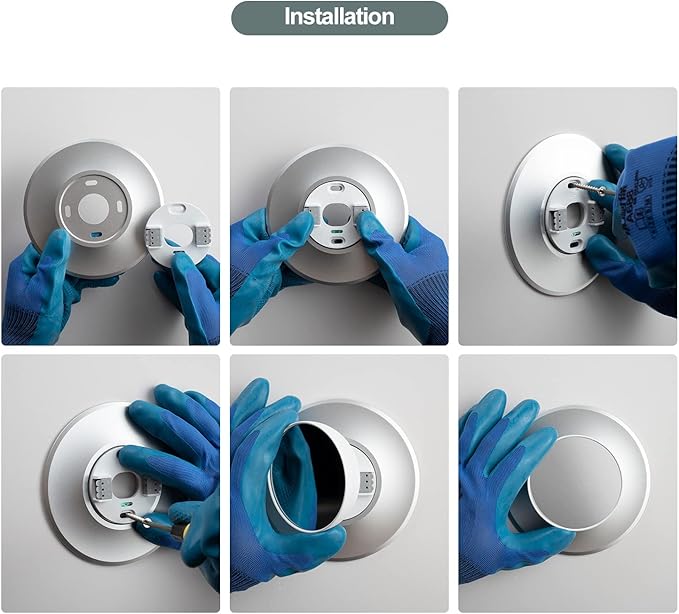 POPMAS Nest Thermostat Wall Plate - Compatible With Google Nest Thermostat 2020, Sand Metal Trim Plate, Cover Plate Trim Kit Accessory