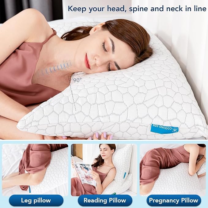 Side Sleeper Pillow for Neck and Shoulder Pain Relief, Cervical Neck Support - Image 6