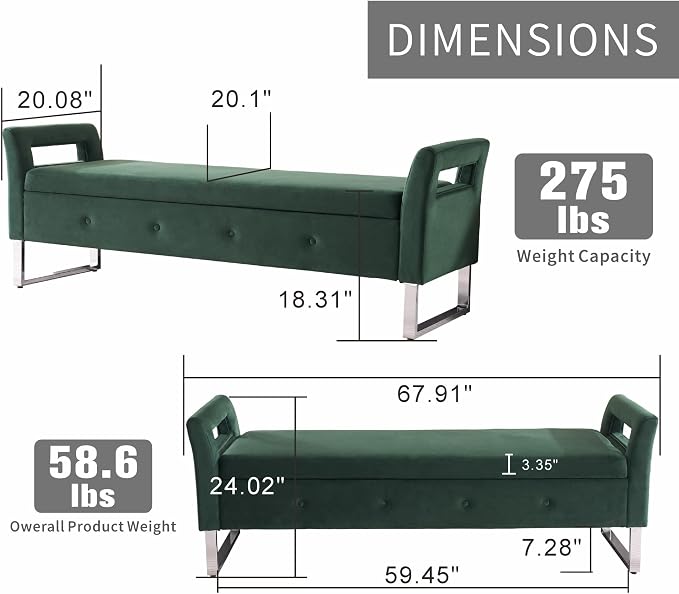 Chifee & Vingol Storage Bench - Image 2