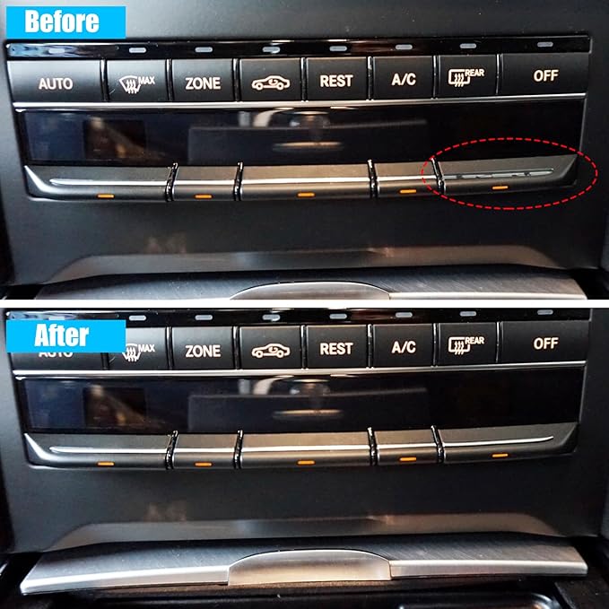 Jaronx Compatible with Mercedes Benz AC Button Trim E Class W212, Air Conditioning Climate Control Button Chrome Trim for E Class W212 E63 AMG E250 E350 E400 E550 2010-2017 (Polished)