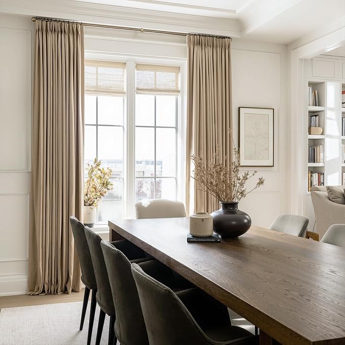 90 Inch Long Camel Velvet Curtains - Image 6
