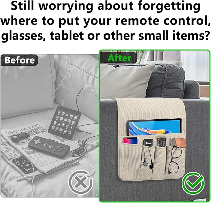 Remote Control Holder, Anti Slip Armchair Caddy Couch Caddy - Image 3