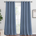 NICETOWN Stone Blue Room Darkening Curtain Panels 102" Length by NICETOWN