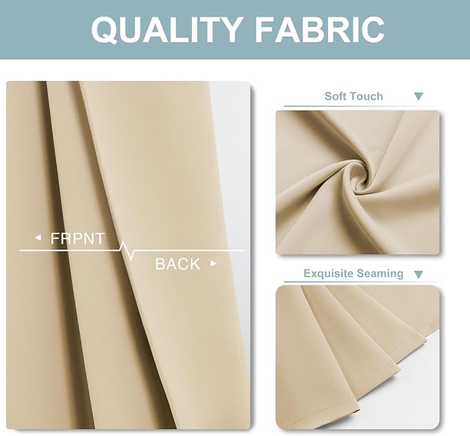 ChrisDowa Blackout Curtains Door Curtain 84 Inch Curtains Closet Drapes | 42W x - Image 4