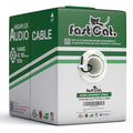 fast Cat. Speaker Wire 14 Guage 4C, UL Listed & CMR/CL3R-FT4 Rated - Speaker Cable w/PVC Jacket, 100% Oxygen-Free Pure Bare Copper - (105) HighFlex 14 Guage Wire - in-Wall Use-500ft Bulk Cable, Black