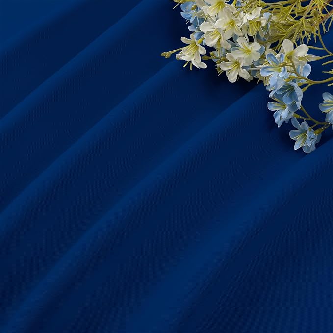 CUCRAF Royal Blue Blackout Curtains 108 inch Length 2 Panels Set, Rod Pocket - Image 6