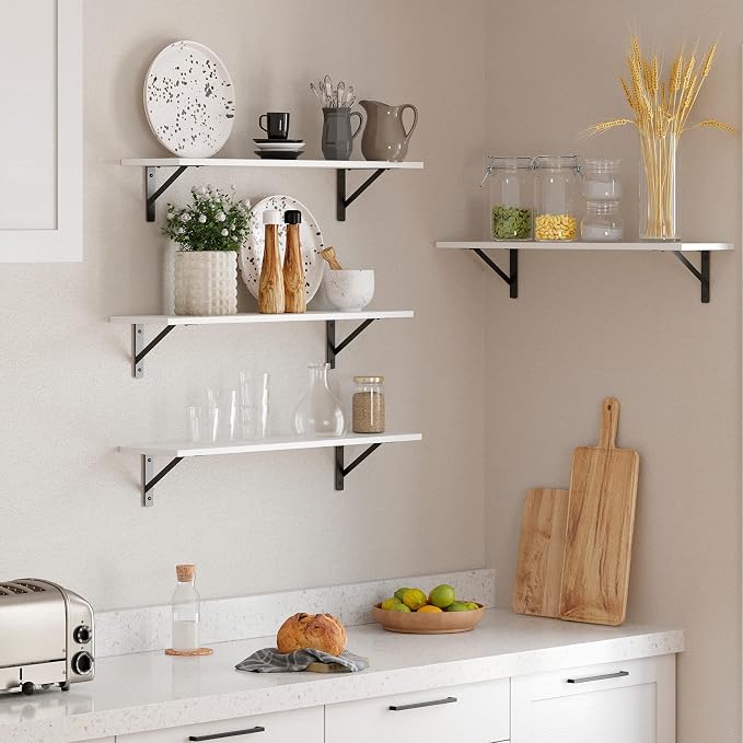 Long Wall Shelves, 31.5" Wall Mounted Shelves - Image 5
