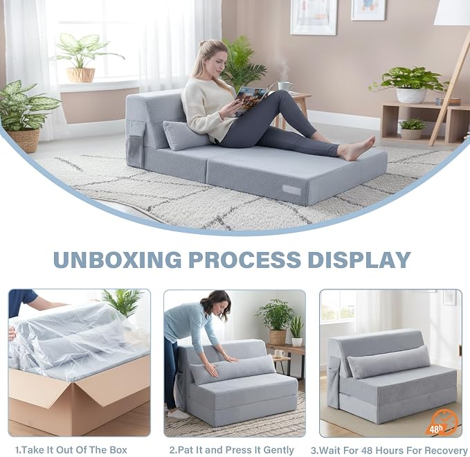 Convertible Folding Sofa Bed Mattress - Image 8