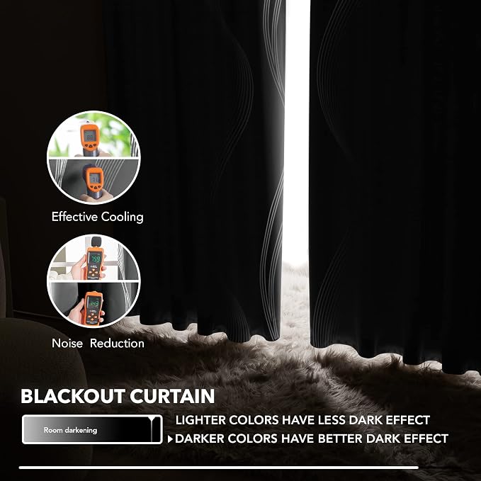 Deconovo Blackout Back Tab Curtains - Image 5