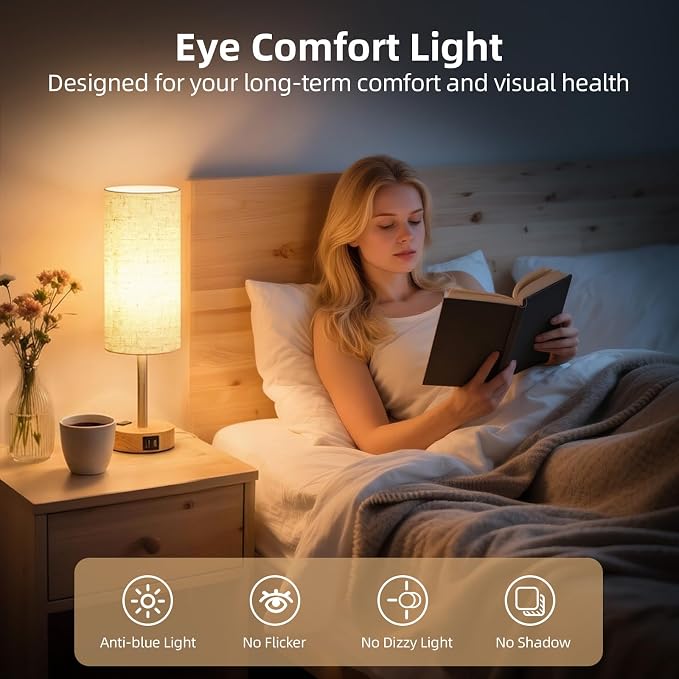 2-Pack Table Lamps, High-Sensitivity Touch, 3-Level Dimmable Bedside Lamp - Image 5