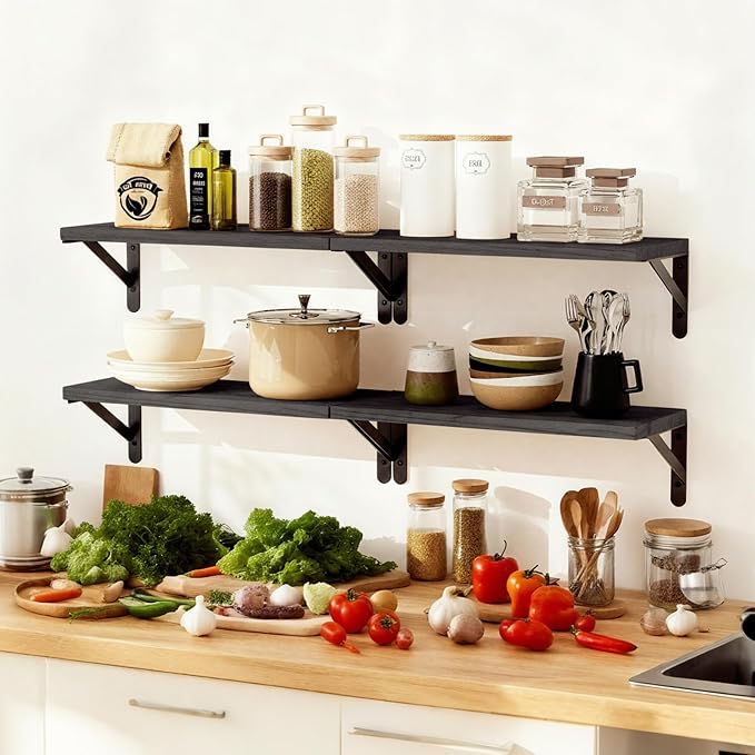 Fixwal Wall Floating Shelves for Home Decor | Wood Shelves, Natural Grain - Image 7